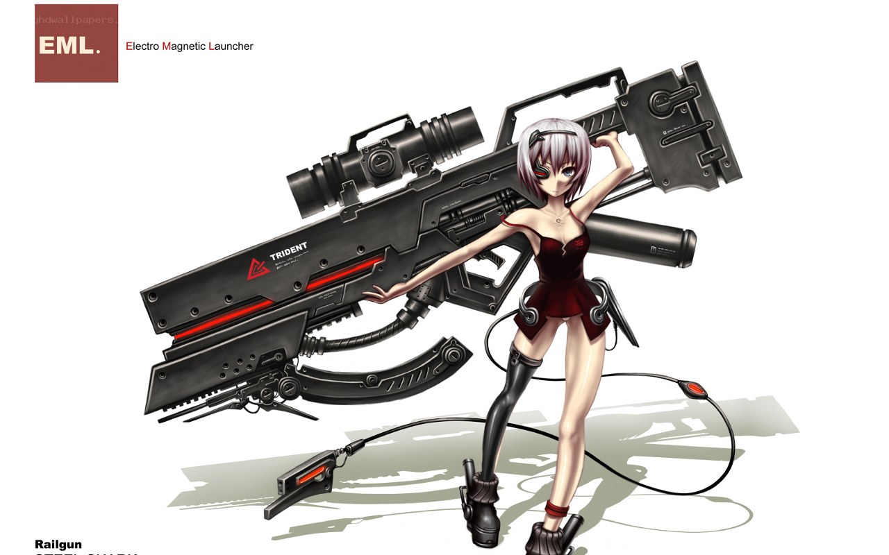 Anime girl with railgun