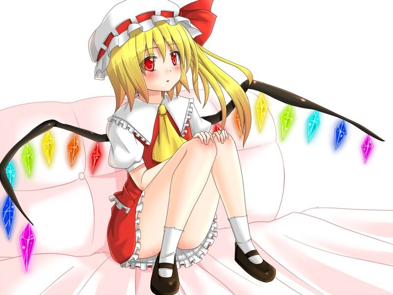 anime girl with rainbow gems