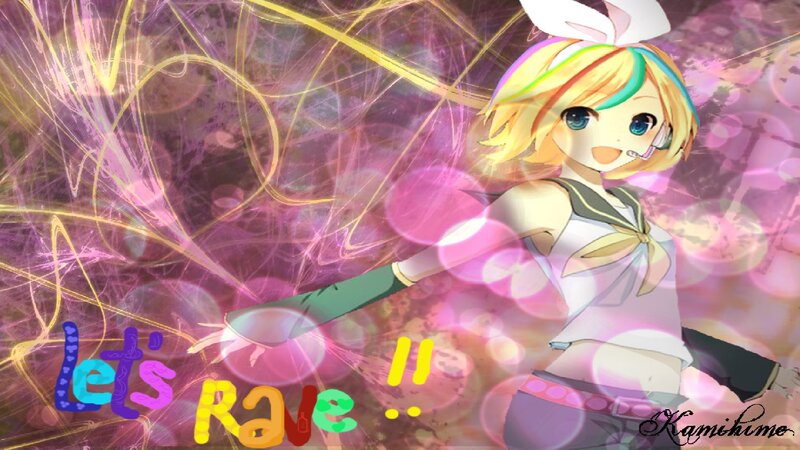 Anime Girl with Rainbow Hair — Pink, Energetic