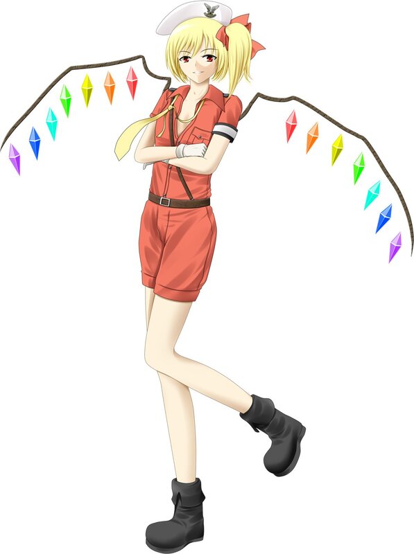 anime girl with rainbow wings
