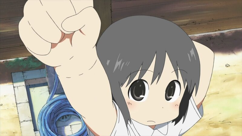 anime girl with raised fist