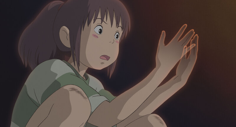 Anime Girl with Raised Hands — Brown
