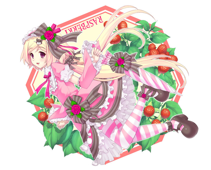 Anime Girl with Raspberries