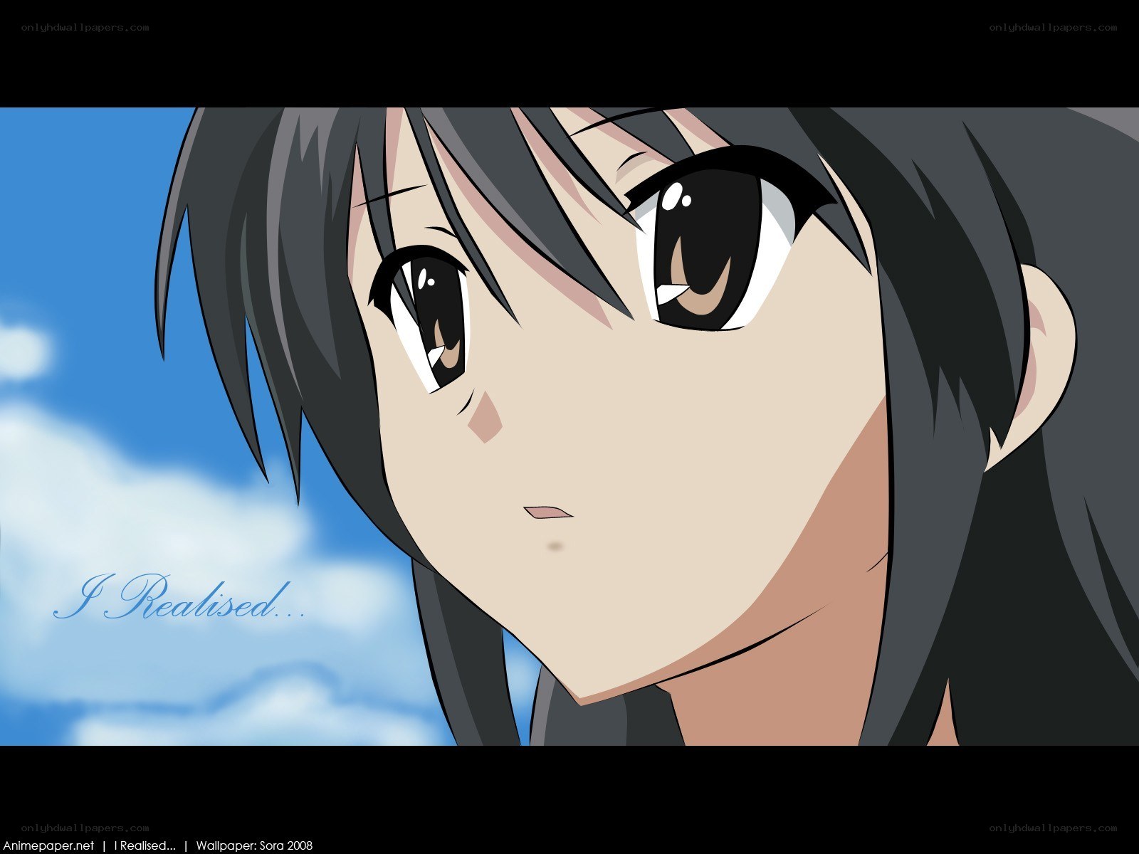 anime girl with realization
