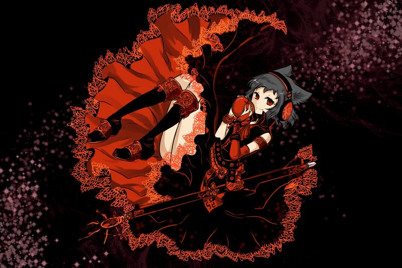 anime girl with red apple