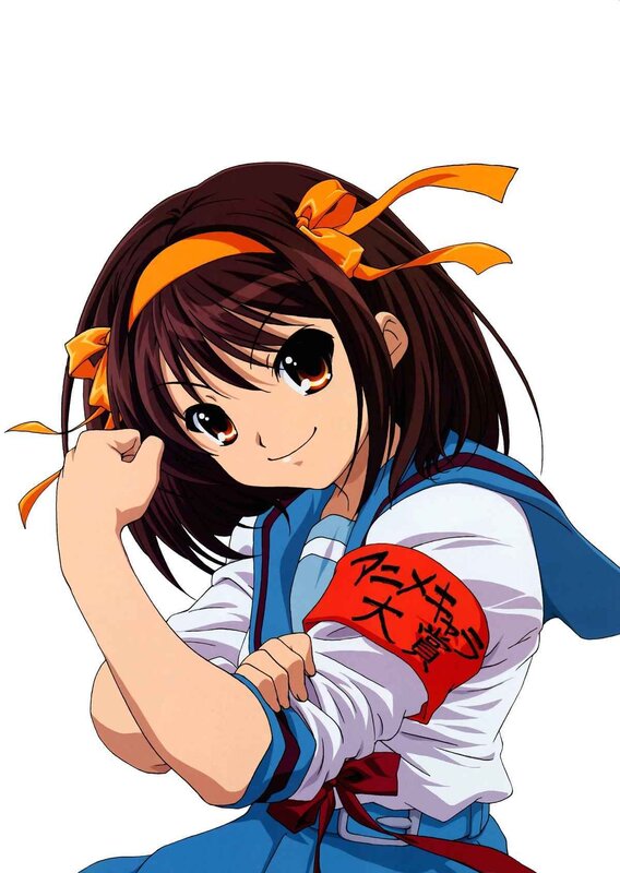 anime girl with red armband
