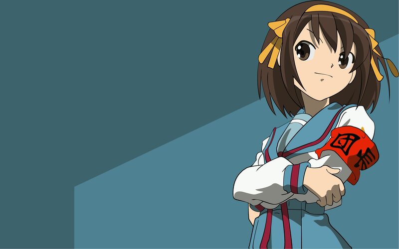 anime girl with red armband