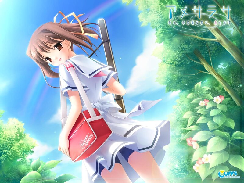 Anime girl with red bag