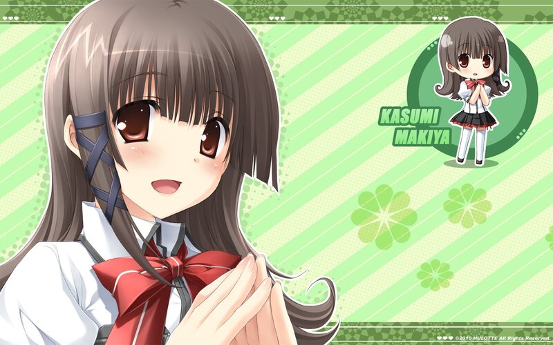 Anime girl with red bow