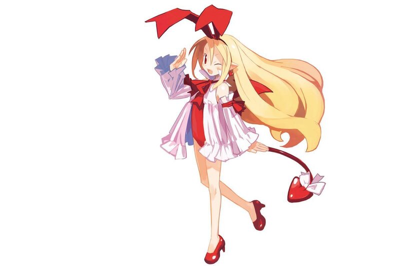 anime girl with red bow