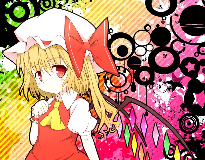 anime girl with red bow