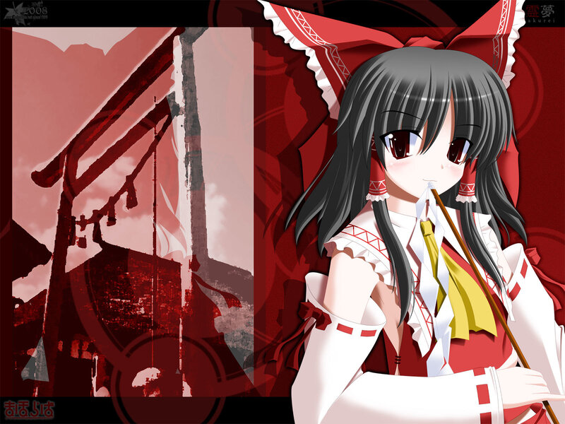 Anime Girl with Red Bow — Dramatic, Red Bow