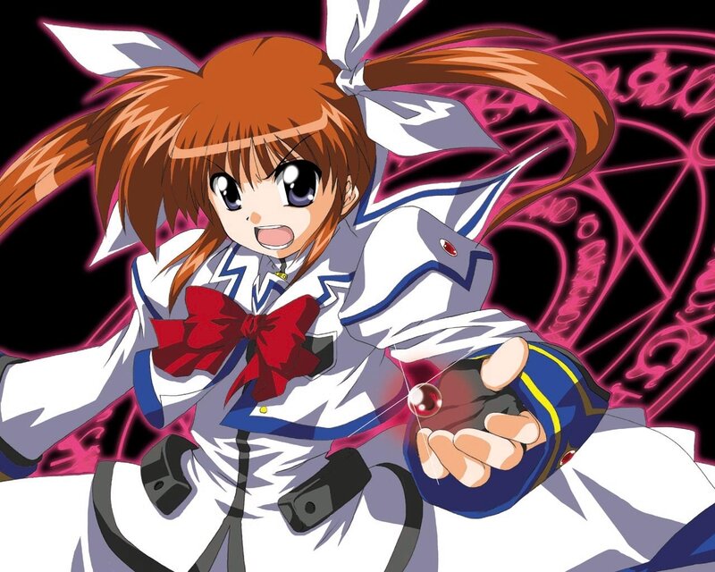 Anime Girl with Red Bow — White, Dynamic