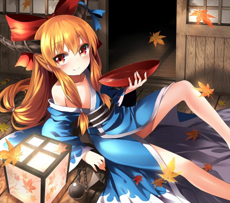 Anime girl with red bowl