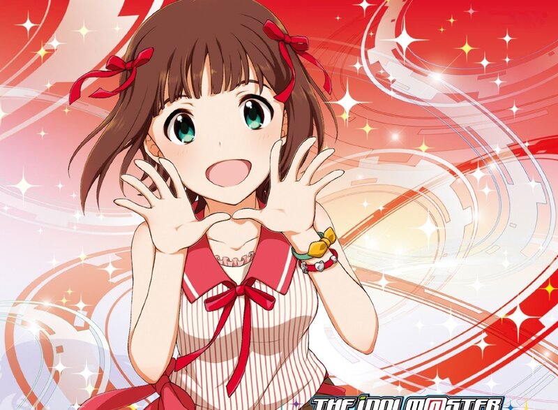 Anime Girl with Red Bows — Energetic