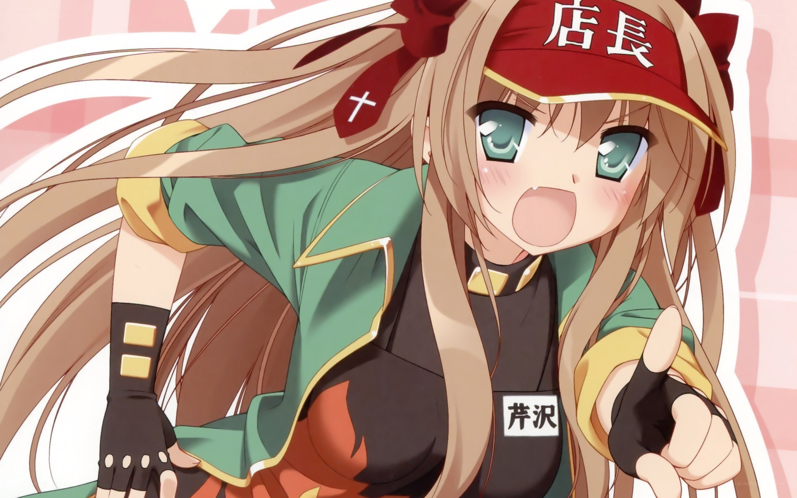 anime girl with red cap