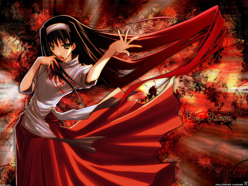 Anime girl with red cape
