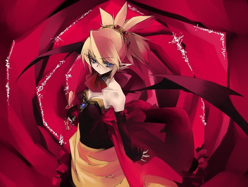 Anime Girl with Red Cape — Dramatic, Digital Art, Crown