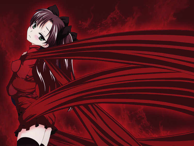 Anime Girl with Red Cape — Dramatic