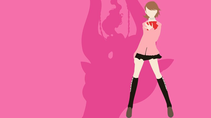 anime girl with red card