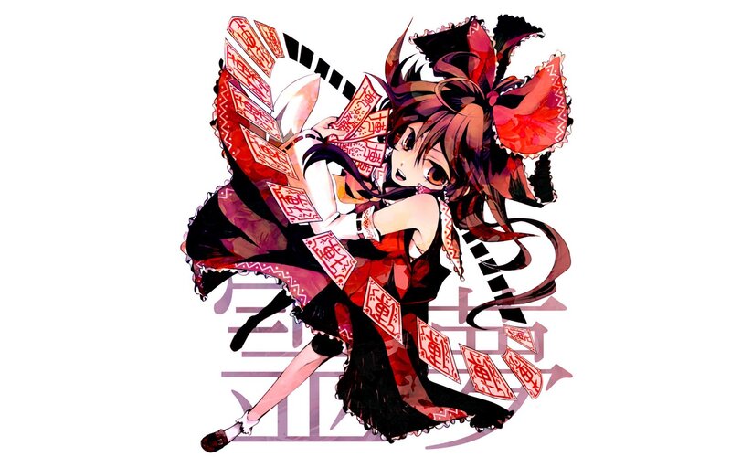 anime girl with red cards