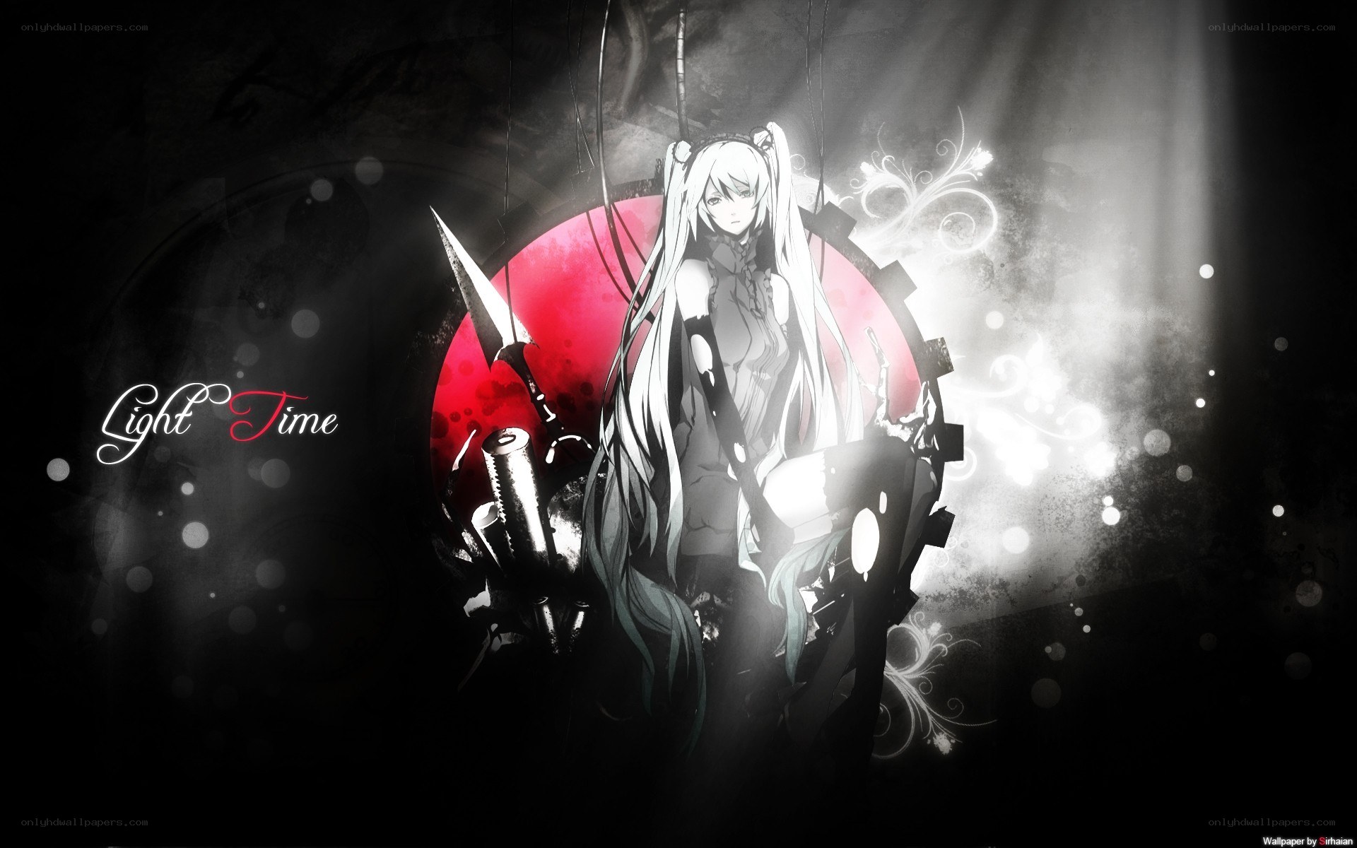 Anime girl with red circle