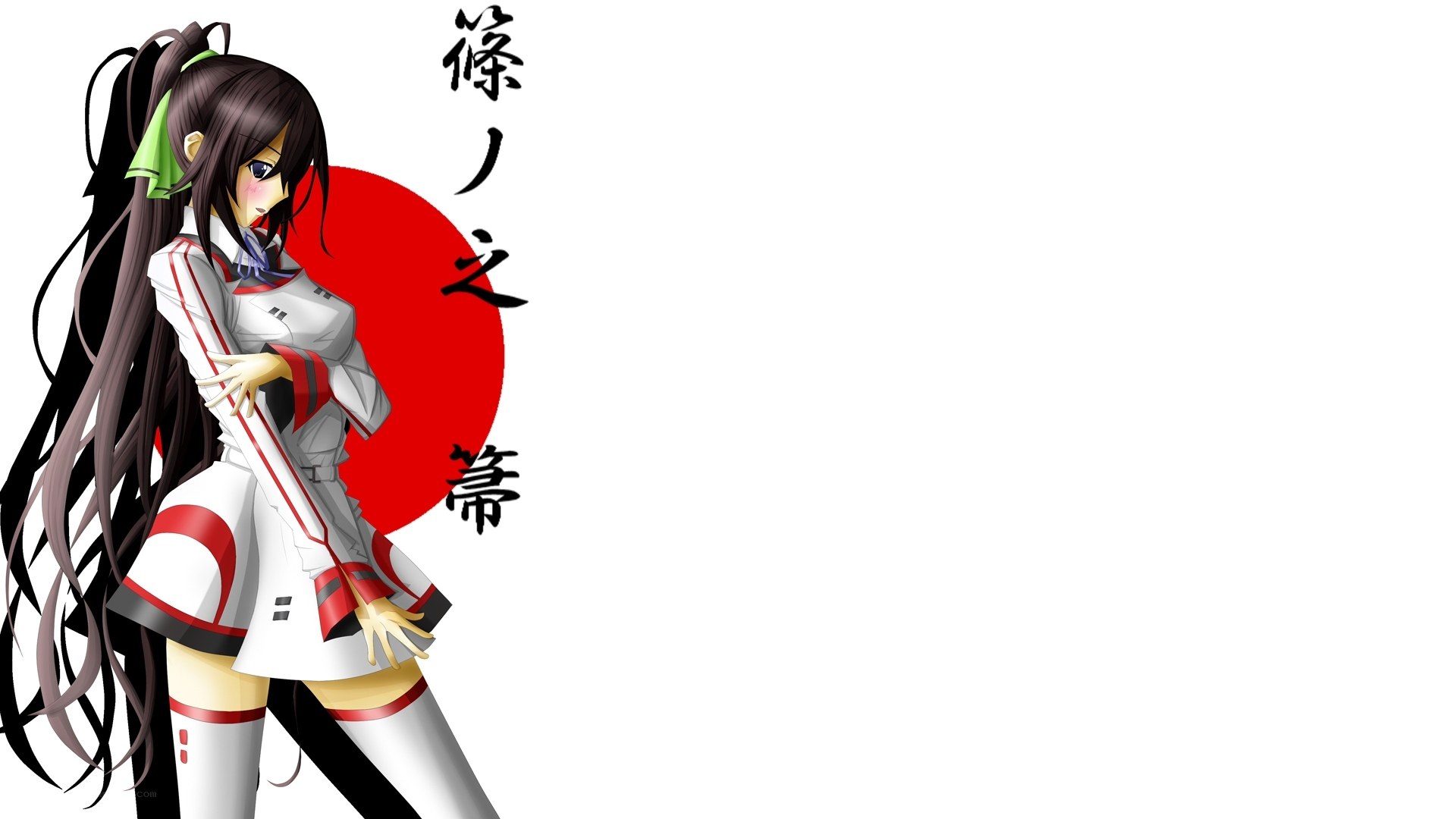 anime girl with red circle