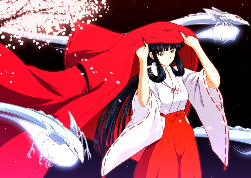 Anime girl with red cloak