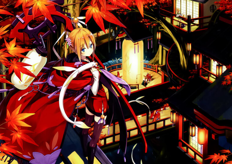 Anime Girl with Red Cloak — Serene