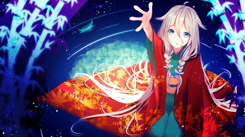 anime girl with red cloak