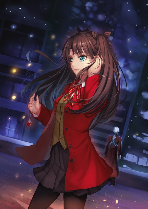 Anime Girl with Red Coat — Dramatic