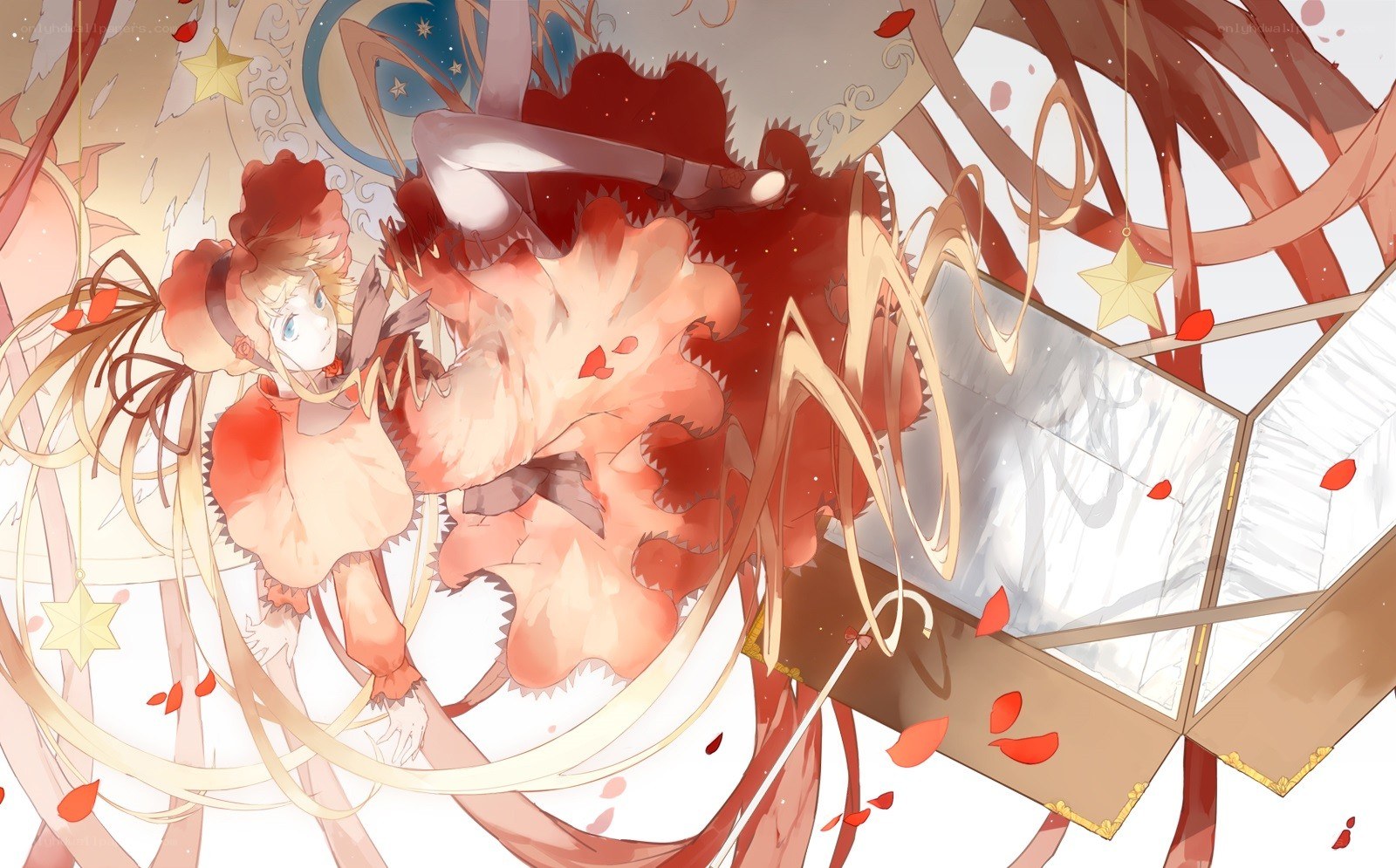 Anime girl with red creature