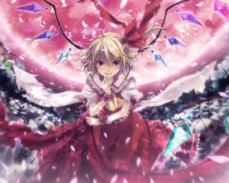 anime girl with red dress
