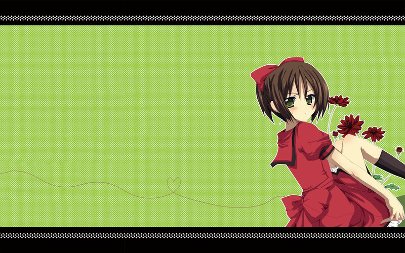 anime girl with red dress