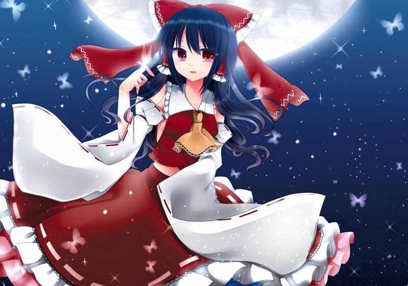 anime girl with red dress