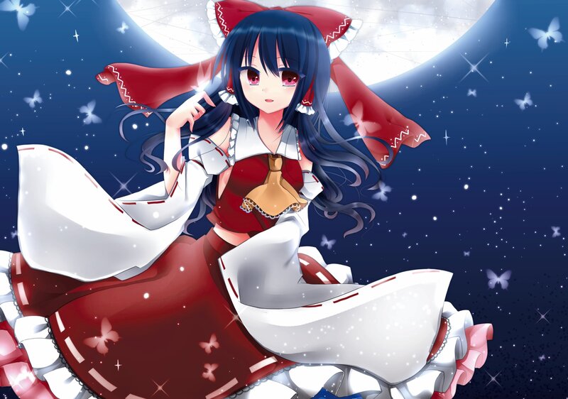 anime girl with red dress