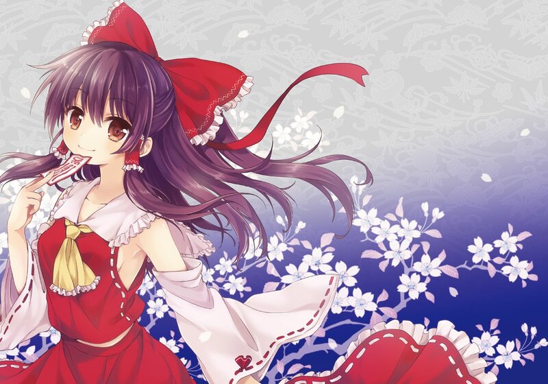 Anime girl with red dress