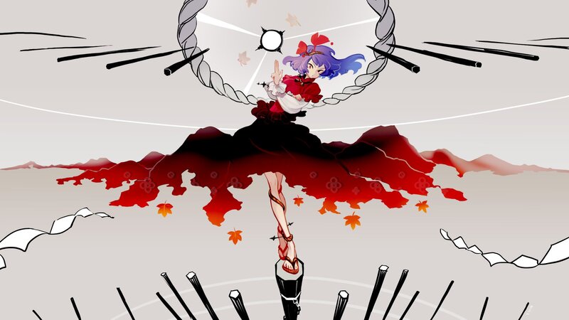 anime girl with red dress