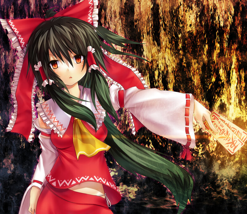 anime girl with red dress