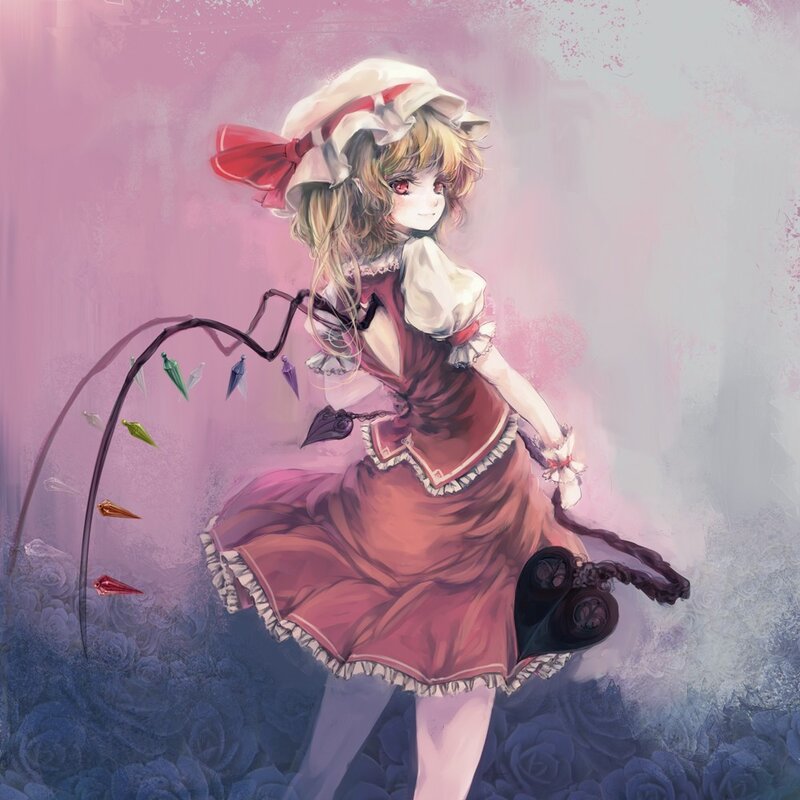 anime girl with red dress