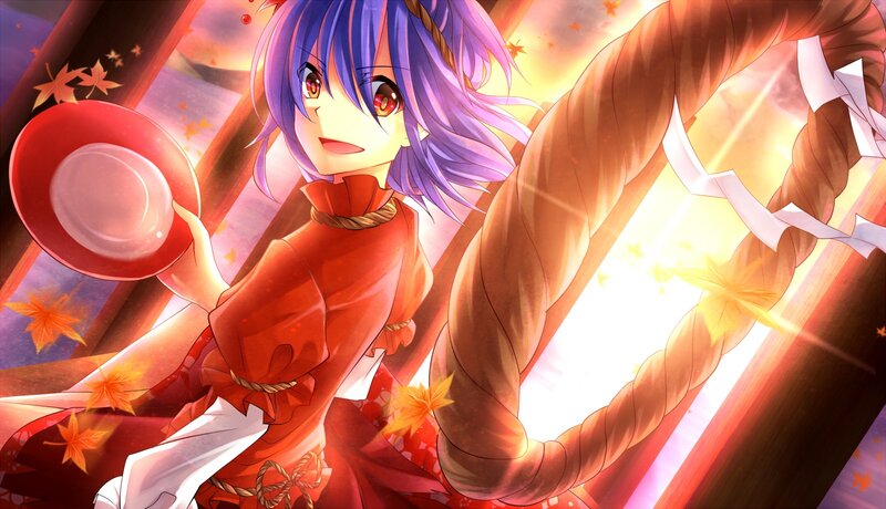 anime girl with red dress
