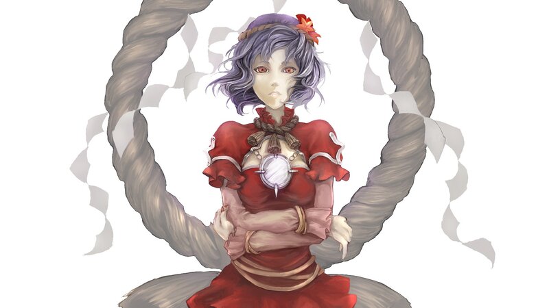Anime girl with red dress