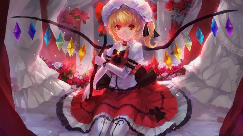 anime girl with red dress