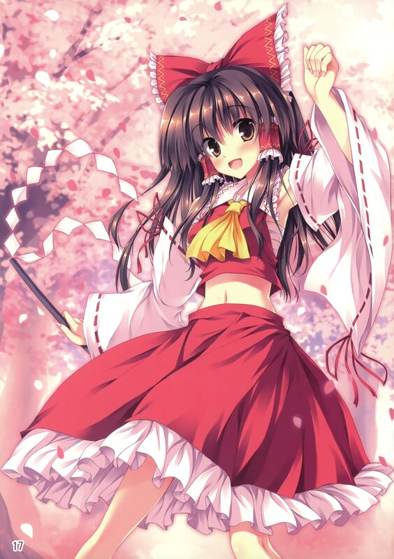 Anime girl with red dress