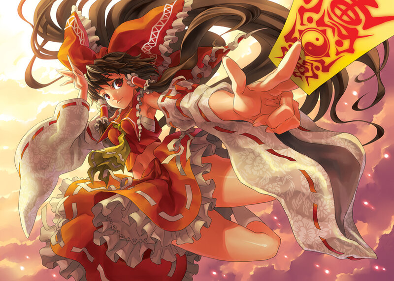 anime girl with red dress