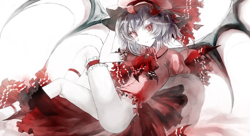 anime girl with red dress