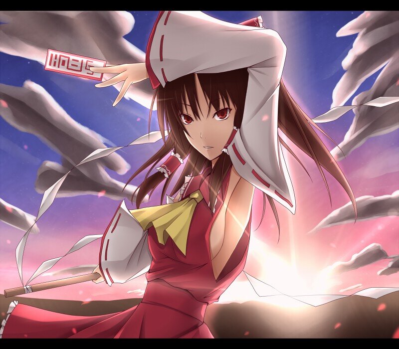 anime girl with red dress