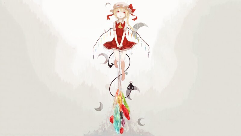 anime girl with red dress