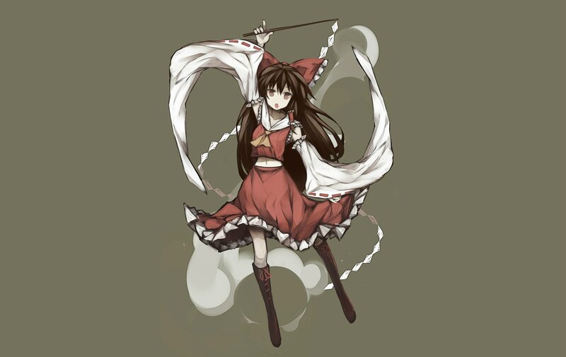 anime girl with red dress
