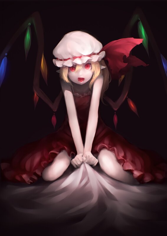 anime girl with red dress